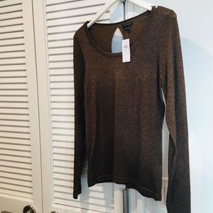 Ann Taylor Gold Work Blouse Never Worn w/ Tags!